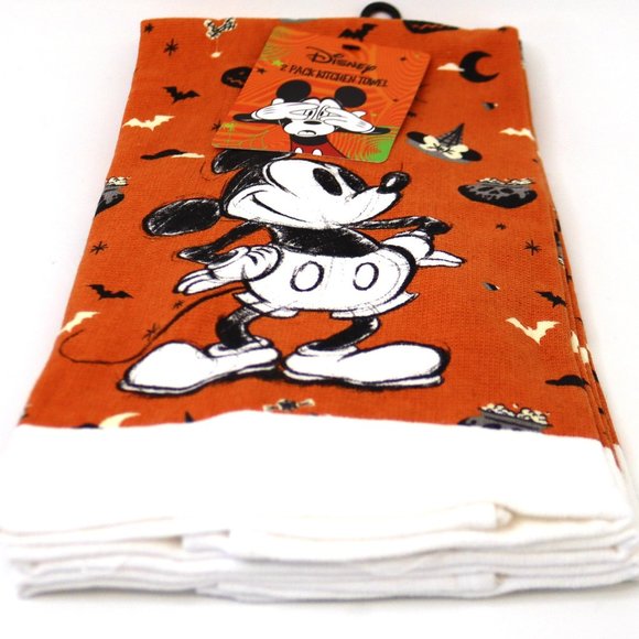 Disney Mickey Mouse Halloween Kitchen Towels Pack Of 2 - Picture 2 of 4